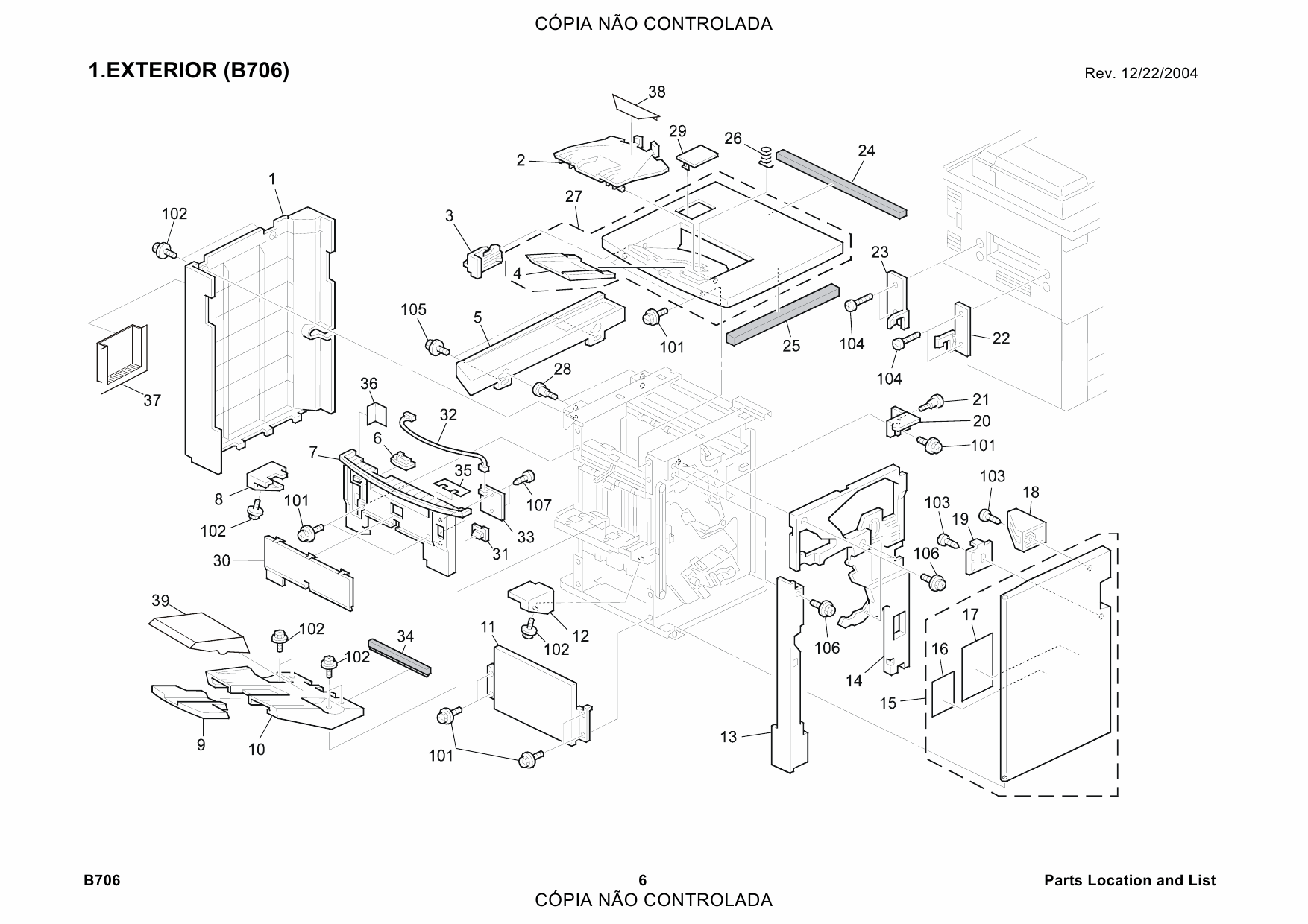 RICOH Options B706 3000-SHEET-FINISHER Parts Catalog PDF download-3